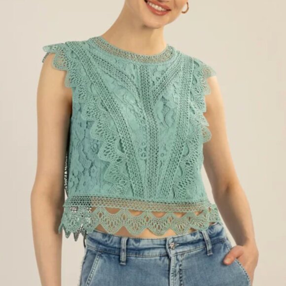 Vintage lace tank top - Picture 1 of 4
